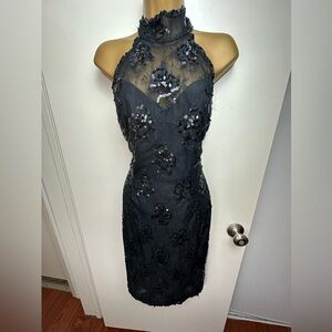 long sleeve maxi dress cocktail US 2 / BLACK Women's US Size:5 Sexy bra Buy dress style № The lettuce trim hem